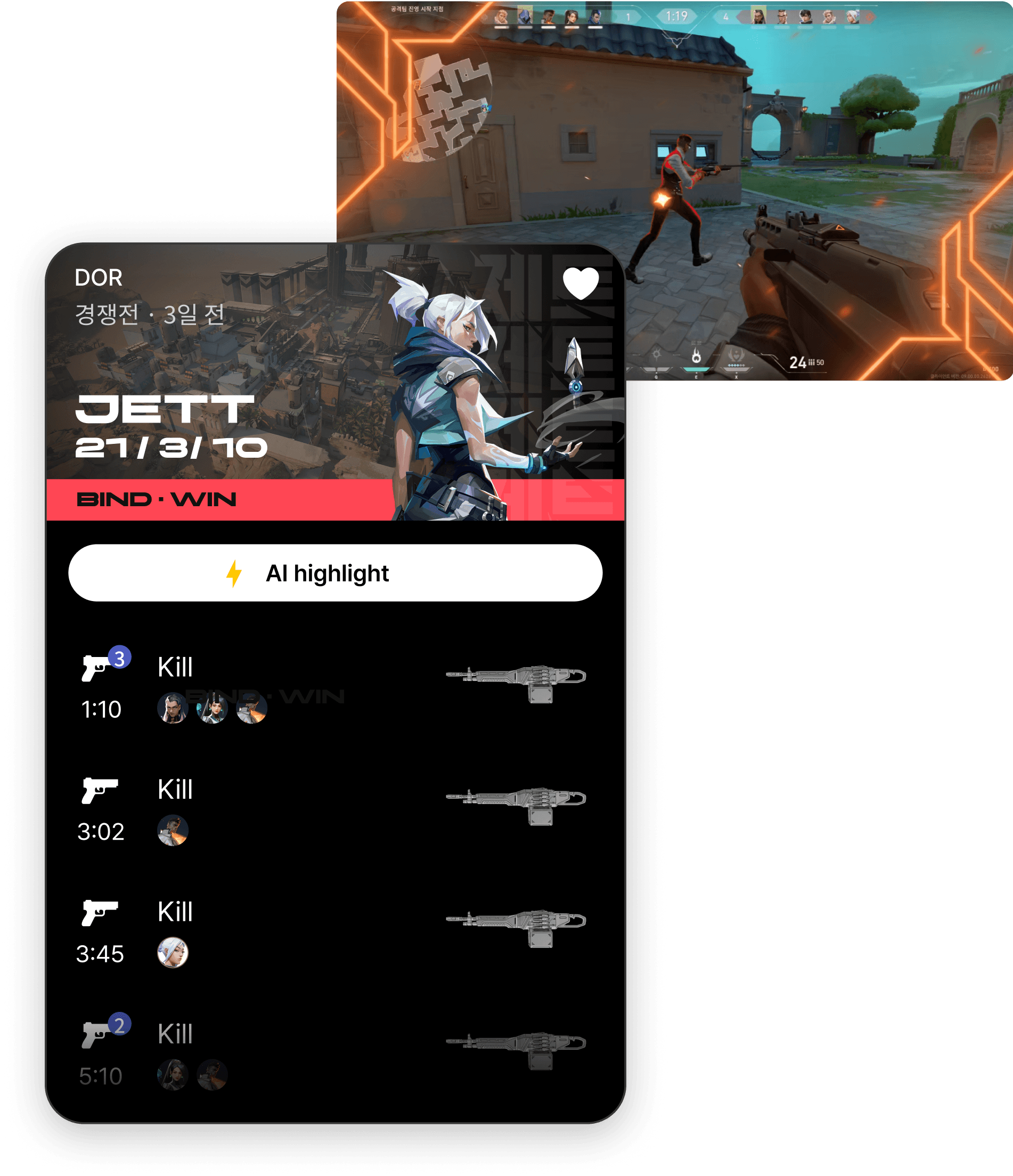 DOR's AI-generated Valorant highlights